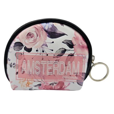 Robin Ruth Fashion Wallet Amsterdam- Roses Pink-black-white