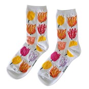 Holland sokken Women's Socks - Tulips (white) Size 36-41
