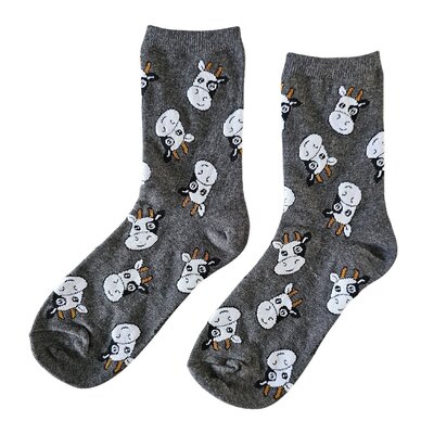 Holland sokken Women's socks - Cows - Size 36-41 (grey)