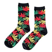 Holland sokken Herrensocken - Cannabis - Rot-Gelb-Grün - Größe 41-46