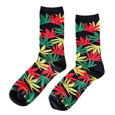Holland sokken Herrensocken - Cannabis - Rot-Gelb-Grün - Größe 41-46