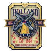 Typisch Hollands Magnet Holland (Wallplate) - Vintage - Mill and tulips