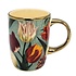 Typisch Hollands Beker (groot) pretty tulips groen met goud