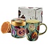 Matix Holland-Geschenkset – Stroopwafel-Becher und -Dose – Hübsche Tulpen – Grün in edler Geschenkbox