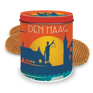 Typisch Hollands Stroopwafels in einer Designerdose Den Haag