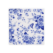 Heinen Delftware Delftsblauwe tegel bloementuin