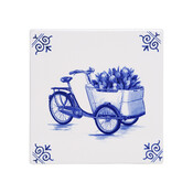 Heinen Delftware Delft blue tile - Cargo bike