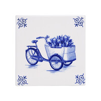 Heinen Delfts blauw Delftsblauwe tegel  - Bakfiets