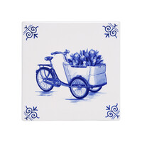 Heinen Delftware Delft blue tile - Cargo bike