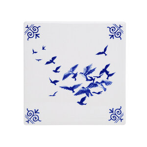 Heinen Delftware Delft blue tile - Birds