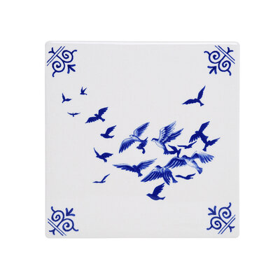 Heinen Delftware Delftsblauwe tegel  - Vogels