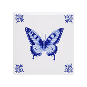Heinen Delftware Delfter blaue Fliese - Schmetterling