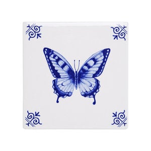 Heinen Delftware Delft blue tile - Butterfly