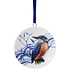 Heinen Delfts blauw Christmas ornament - round pendant - Kingfisher