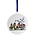 Heinen Delfts blauw Christmas ornament - pendant round - Forest birds