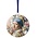 Heinen Delfts blauw Weihnachtsschmuck – runder Anhänger – Das Mädchen mit der Perle