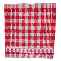 TTD Gifts Kitchen towel Red-White checkered Mills