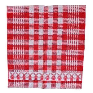 TTD Gifts Kitchen towel Red-White checkered Mills