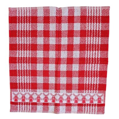 TTD Gifts Keukenhanddoek Rood-Wit geruit Molens