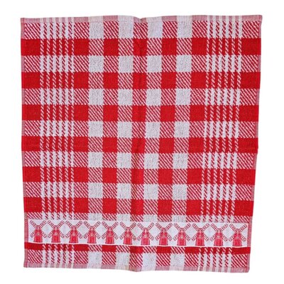 Typisch Hollands Kitchen towel Red-White checkered Mills