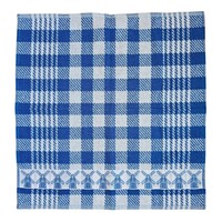 TTD Gifts Keukenhanddoek Blauw-Wit geruit met molens