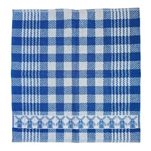 TTD Gifts Küchentuch Blau-Weiß kariert mit Windmühlen