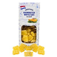 Typisch Hollands Oud Hollands Snoep - Roomboterruitjes  - Delfts blauw doosje