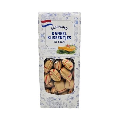 Typisch Hollands Alte holländische Süßigkeiten – Zimtkissen – Delfter blaue Schachtel