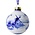 Heinen Delftware Delft blue decorated Christmas bauble 5cm