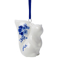 Heinen Delfts blauw Kerstornament - Hanger Eekhoorn