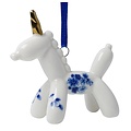 Heinen Delftware Christmas ornament balloon animal unicorn