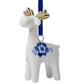 Heinen Delfts blauw Caribou Christmas ornament