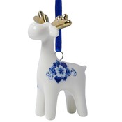 Heinen Delfts blauw Caribou Christmas ornament