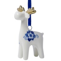 Heinen Delfts blauw Caribou Christmas ornament