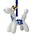 Heinen Delfts blauw Christmas balloon animal dog ornament