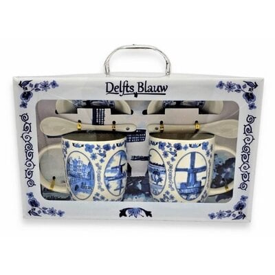 TTD Gifts Gift set of 2 Mugs & Saucer + Spoon