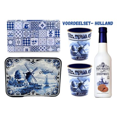 www.typisch-hollands-geschenkpakket.nl Paket mit Delfter Blaukuchen und Likör (in Geschenkbox)