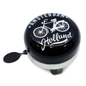 Matix  Fietsbel Amsterdam -Zwart/Wit - Fietsdecoratie