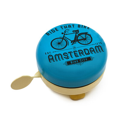 Typisch Hollands Fahrradklingel Amsterdam -Blau -Fahrraddekoration