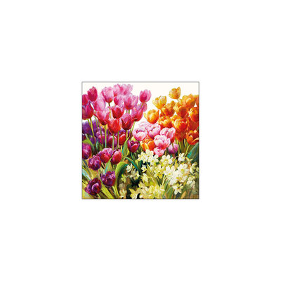 Typisch Hollands Holland napkins with Tulips in mixed field