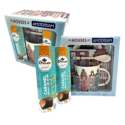 Droste Droste Giftbox - Houses - Caramel Zeezout (Droste chocoladepastilles)