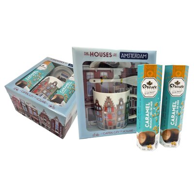 Droste Droste Giftbox - Houses - Caramel Zeezout (Droste chocoladepastilles)