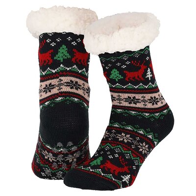 TTD Gifts Bad Christmas socks - Fleece Comfort Socks - Christmas - Black
