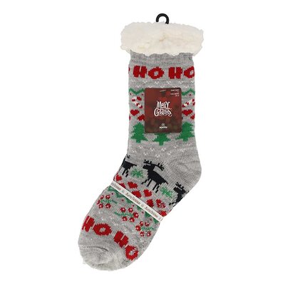 TTD Gifts Schlechte Weihnachtssocken – Fleece-Komfortsocken – Weihnachten – Grau