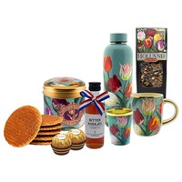 www.typisch-hollands-geschenkpakket.nl Stilvolles Geschenkset - Hübsche Tulpen - Grün