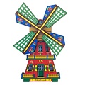 Matix Magneet Holland molen - rood - draaiende wieken
