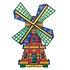 Matix Magnet Hollandmühle - rot - rotierende Messer