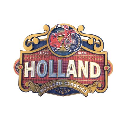 Typisch Hollands Magnet MDF Charleston Holland Fahrrad rot