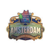 Typisch Hollands Magnet MDF Charleston Amsterdam Häuser hellgrün