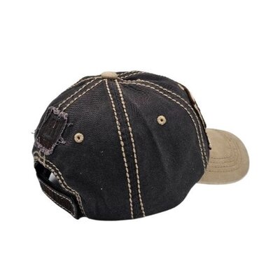 Robin Ruth Fashion Cap Holland Sand-colored with Anthracite and stitching (large Holland patch)